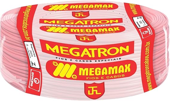 Fio Cabinho Flexível Megatron 6,0 mm Rolo com 100 m Vermelh
